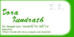 dora kundrath business card